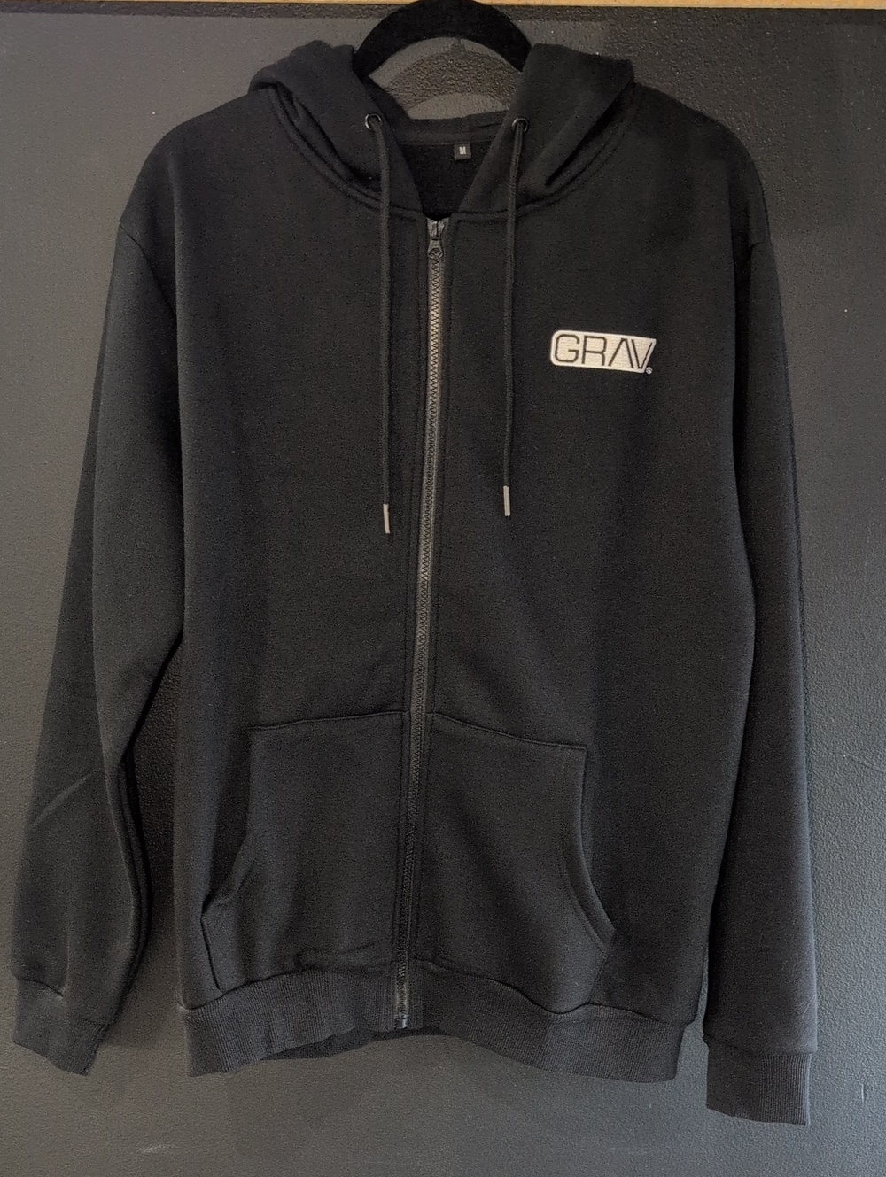 GRAV brand Black Zip-Up Hoodie - Men's M